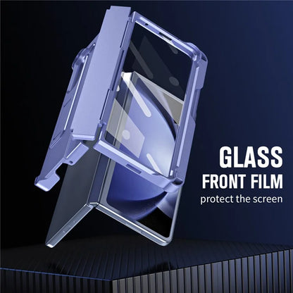 For Samsung Galaxy Z Fold5 5G Case Hinge Protection PC Phone Cover with Screen Protector / Stylus Pen