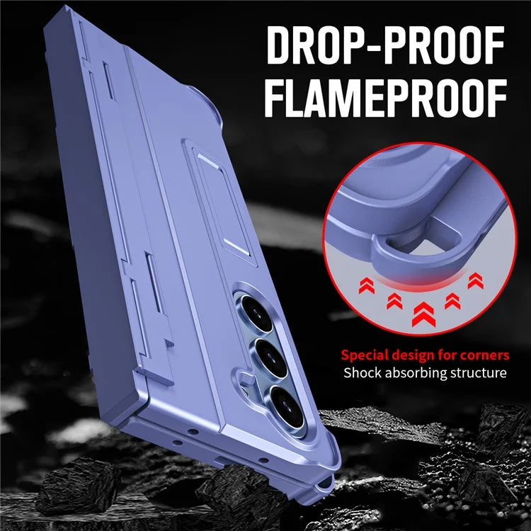 For Samsung Galaxy Z Fold5 5G Case Hinge Protection PC Phone Cover with Screen Protector / Stylus Pen