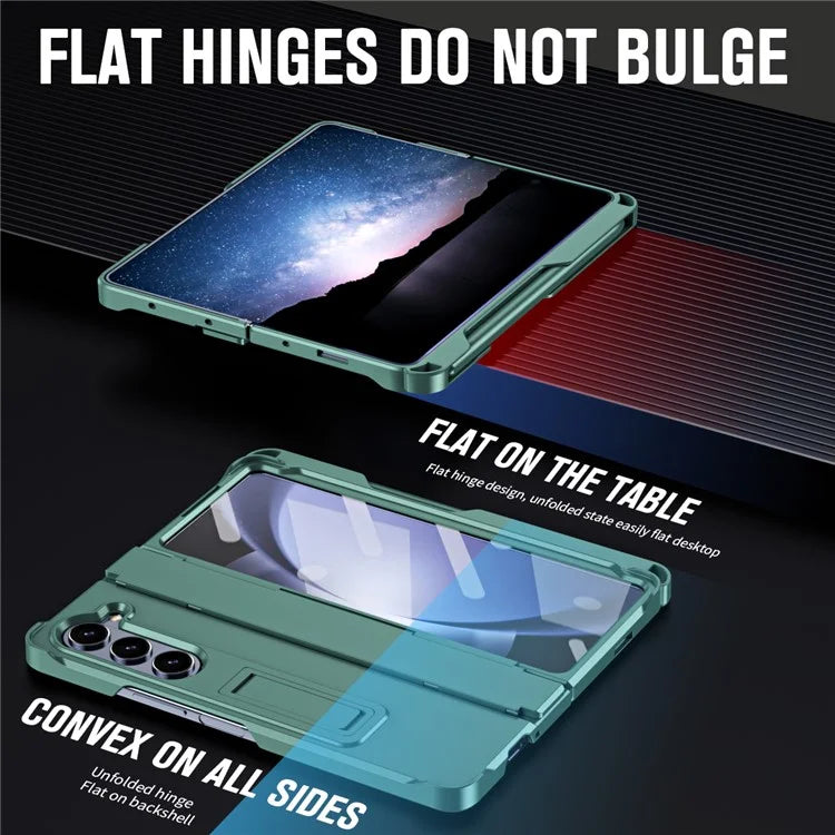 For Samsung Galaxy Z Fold5 5G Case Hinge Protection PC Phone Cover with Screen Protector / Stylus Pen