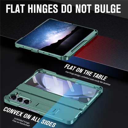 For Samsung Galaxy Z Fold5 5G Case Hinge Protection PC Phone Cover with Screen Protector / Stylus Pen