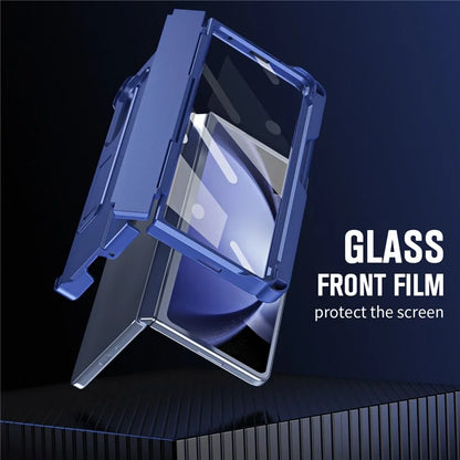 For Samsung Galaxy Z Fold5 5G Case Hinge Protection PC Phone Cover with Screen Protector / Stylus Pen