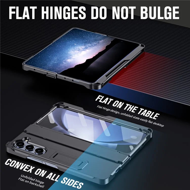 For Samsung Galaxy Z Fold5 5G Case Hinge Protection PC Phone Cover with Screen Protector / Stylus Pen