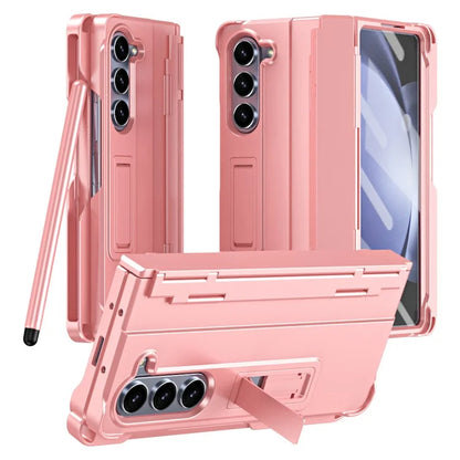 For Samsung Galaxy Z Fold5 5G Case Hinge Protection PC Phone Cover with Screen Protector / Stylus Pen