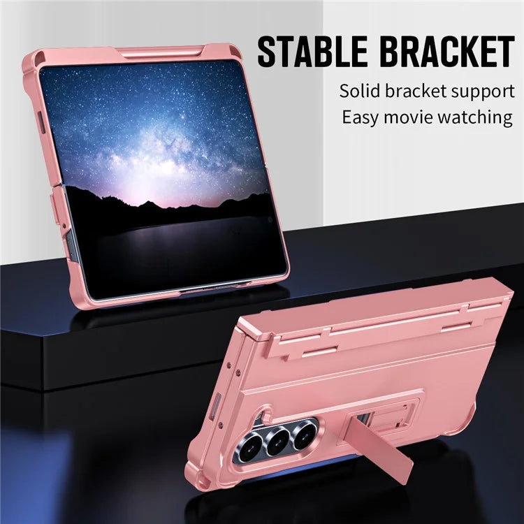 For Samsung Galaxy Z Fold5 5G Case Hinge Protection PC Phone Cover with Screen Protector / Stylus Pen