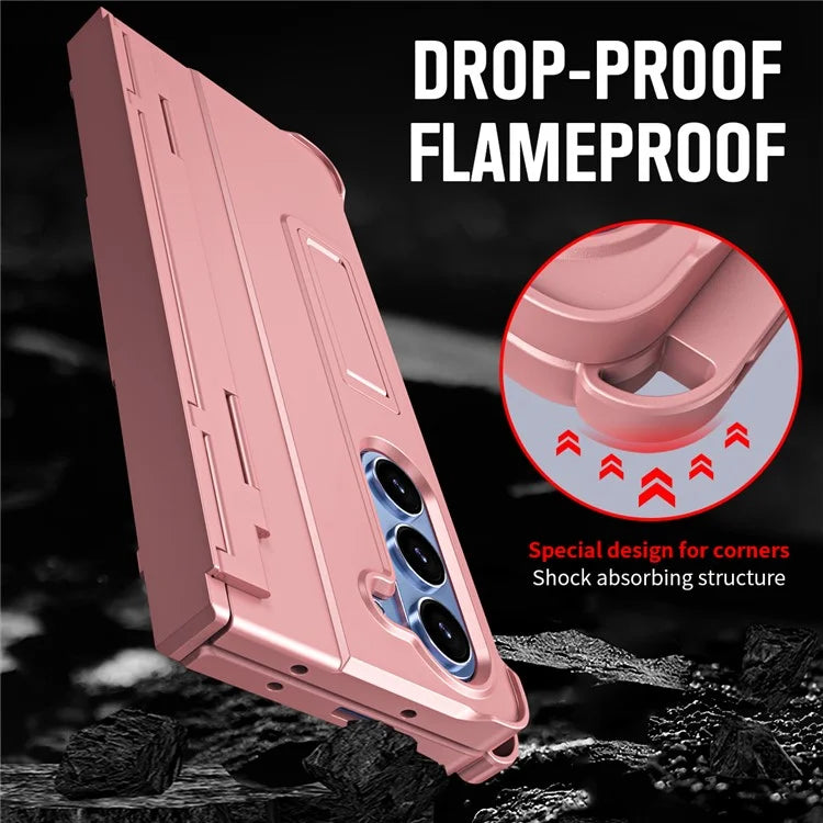 For Samsung Galaxy Z Fold5 5G Case Hinge Protection PC Phone Cover with Screen Protector / Stylus Pen