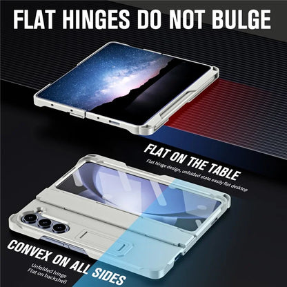 For Samsung Galaxy Z Fold5 5G Case Hinge Protection PC Phone Cover with Screen Protector / Stylus Pen