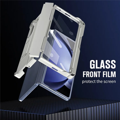 For Samsung Galaxy Z Fold5 5G Case Hinge Protection PC Phone Cover with Screen Protector / Stylus Pen
