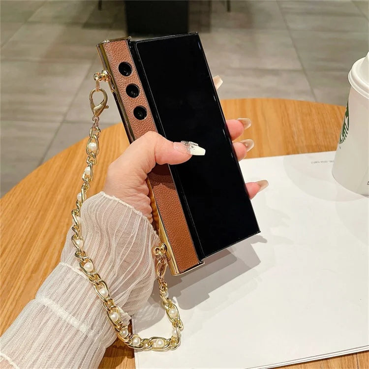 For Honor V Purse Case Hand Chain Bracelet PC+PU Phone Cover