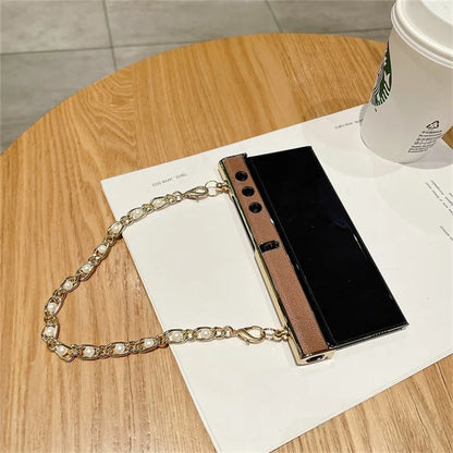 For Honor V Purse Case Hand Chain Bracelet PC+PU Phone Cover