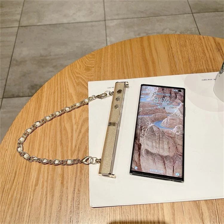 For Honor V Purse Case Hand Chain Bracelet PC+PU Phone Cover