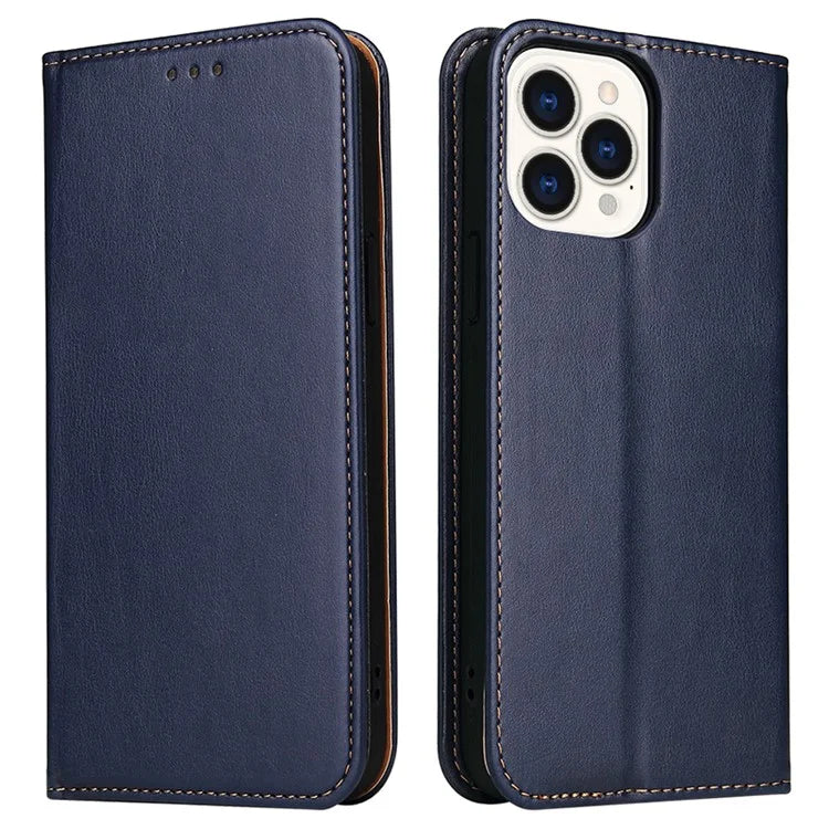 FIERRE SHANN For iPhone 15 Pro Case Magnetic Auto Closing PU Leather Phone Cover