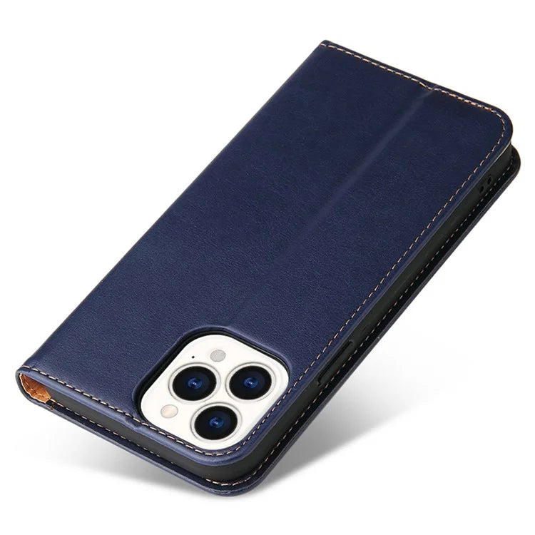 FIERRE SHANN For iPhone 15 Pro Case Magnetic Auto Closing PU Leather Phone Cover