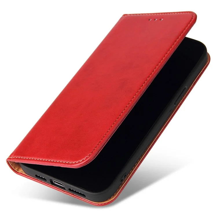 FIERRE SHANN For iPhone 15 Pro Case Magnetic Auto Closing PU Leather Phone Cover
