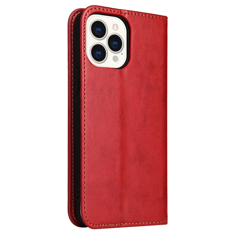 FIERRE SHANN For iPhone 15 Pro Case Magnetic Auto Closing PU Leather Phone Cover