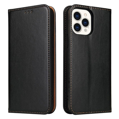 FIERRE SHANN For iPhone 15 Pro Case Magnetic Auto Closing PU Leather Phone Cover