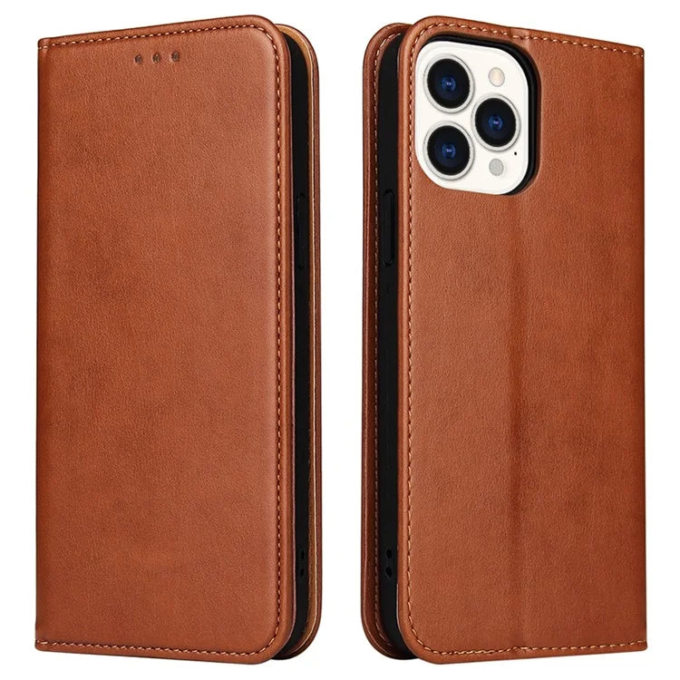 FIERRE SHANN For iPhone 15 Pro Case Magnetic Auto Closing PU Leather Phone Cover