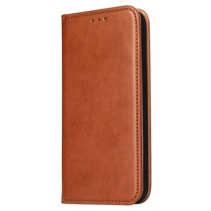 FIERRE SHANN For iPhone 15 Case Stand Wallet PU Leather Phone Cover