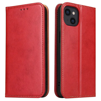 FIERRE SHANN For iPhone 15 Case Stand Wallet PU Leather Phone Cover
