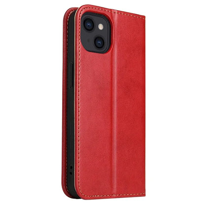 FIERRE SHANN For iPhone 15 Case Stand Wallet PU Leather Phone Cover