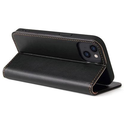 FIERRE SHANN For iPhone 15 Case Stand Wallet PU Leather Phone Cover