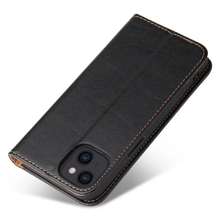 FIERRE SHANN For iPhone 15 Case Stand Wallet PU Leather Phone Cover