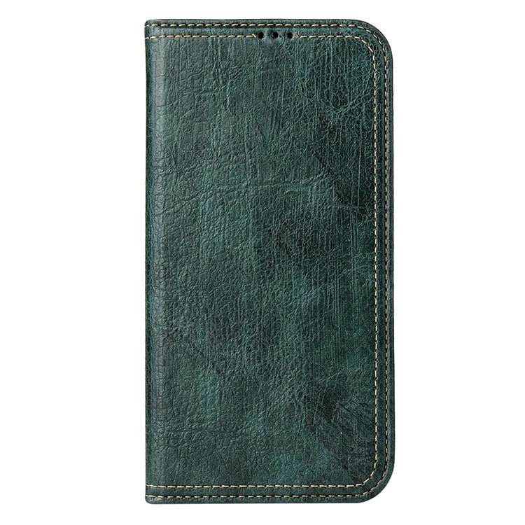 For iPhone 15 Pro Case PU Leather Stand Cell Phone Cover Wallet Tree Texture Shell