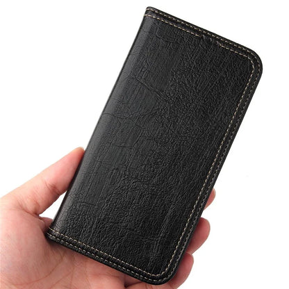 For iPhone 15 Pro Case PU Leather Stand Cell Phone Cover Wallet Tree Texture Shell