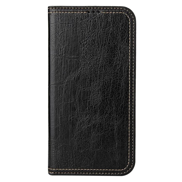 For iPhone 15 Pro Case PU Leather Stand Cell Phone Cover Wallet Tree Texture Shell
