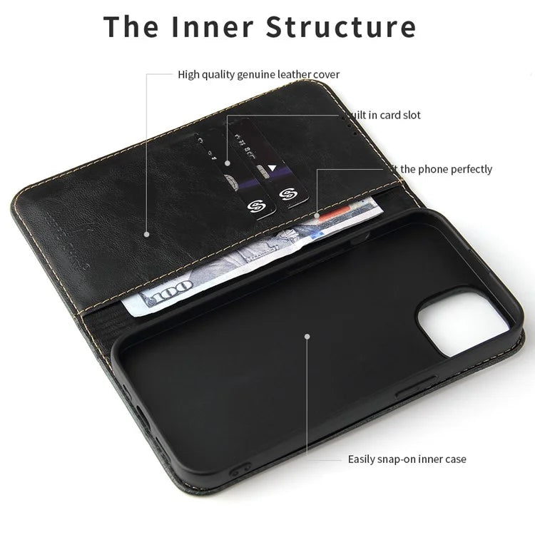 For iPhone 15 Plus Case Flip Cover PU Leather Stand Cell Phone Shell Wallet