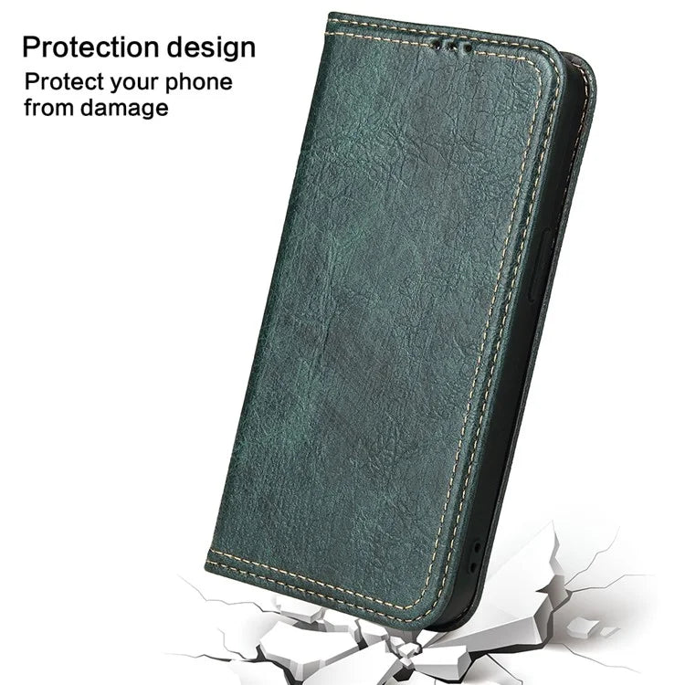 For iPhone 15 Plus Case Flip Cover PU Leather Stand Cell Phone Shell Wallet