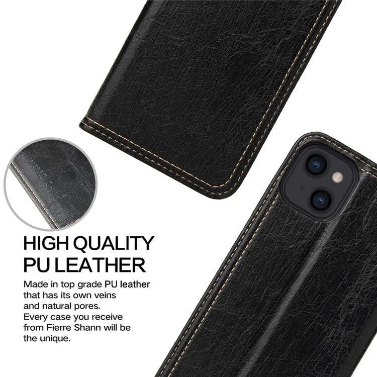 For iPhone 15 Plus Case Flip Cover PU Leather Stand Cell Phone Shell Wallet