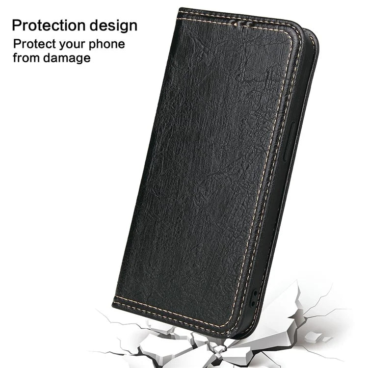 For iPhone 15 Plus Case Flip Cover PU Leather Stand Cell Phone Shell Wallet