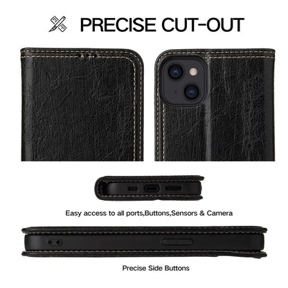 For iPhone 15 Plus Case Flip Cover PU Leather Stand Cell Phone Shell Wallet