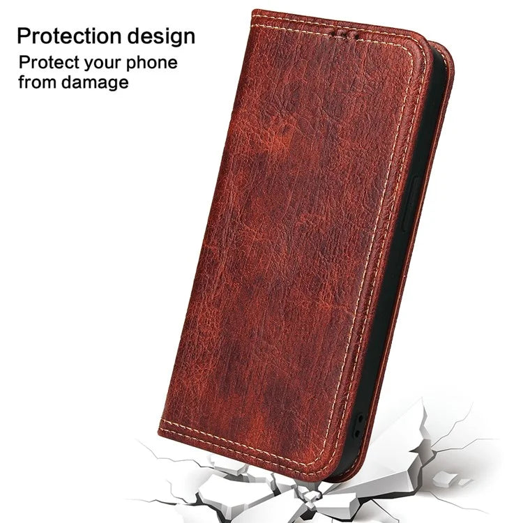 For iPhone 15 Plus Case Flip Cover PU Leather Stand Cell Phone Shell Wallet