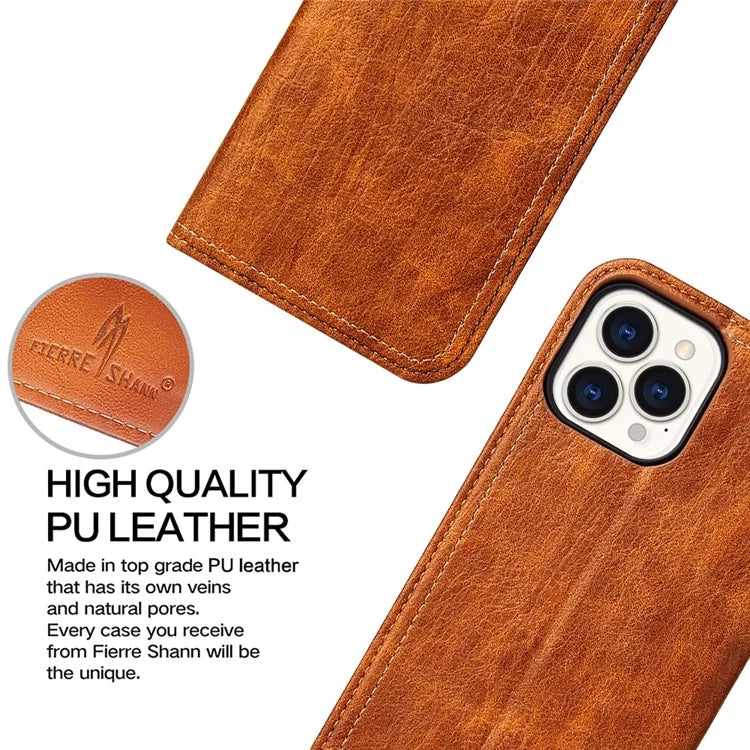For iPhone 15 Pro Max Case Wallet Tree Texture PU Leather Stand Phone Cover