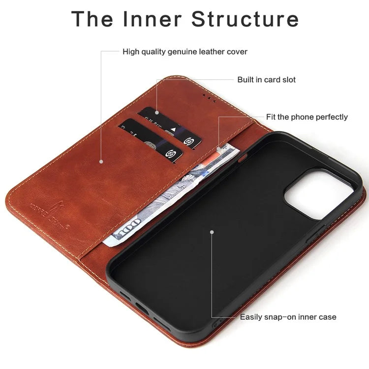 For iPhone 15 Pro Max Case Wallet Tree Texture PU Leather Stand Phone Cover