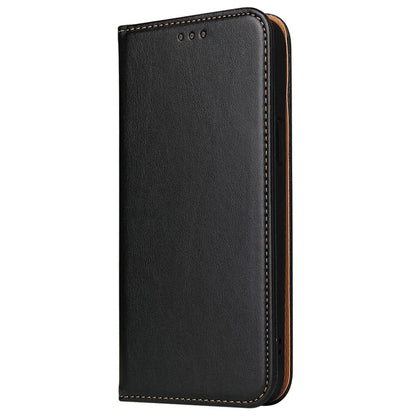 FIERRE SHANN For iPhone 15 Pro Max Case Magnetic Auto Closing Textured PU Leather Phone Cover