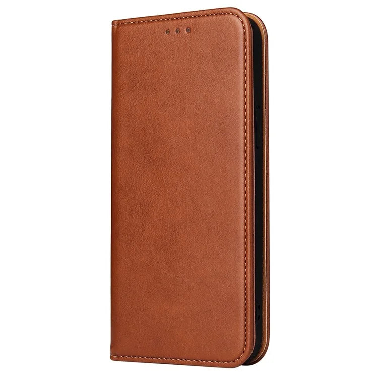FIERRE SHANN For iPhone 15 Pro Max Case Magnetic Auto Closing Textured PU Leather Phone Cover