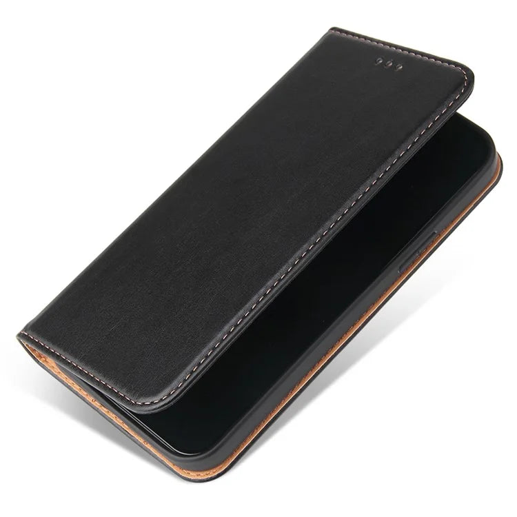 FIERRE SHANN For iPhone 15 Plus Case PU Leather Phone Cover Shockproof Phone Protector