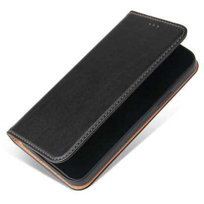 FIERRE SHANN For iPhone 15 Plus Case PU Leather Phone Cover Shockproof Phone Protector