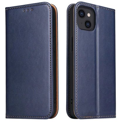 FIERRE SHANN For iPhone 15 Plus Case PU Leather Phone Cover Shockproof Phone Protector