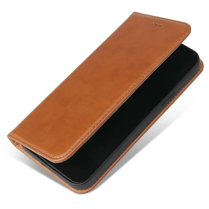 FIERRE SHANN For iPhone 15 Plus Case PU Leather Phone Cover Shockproof Phone Protector