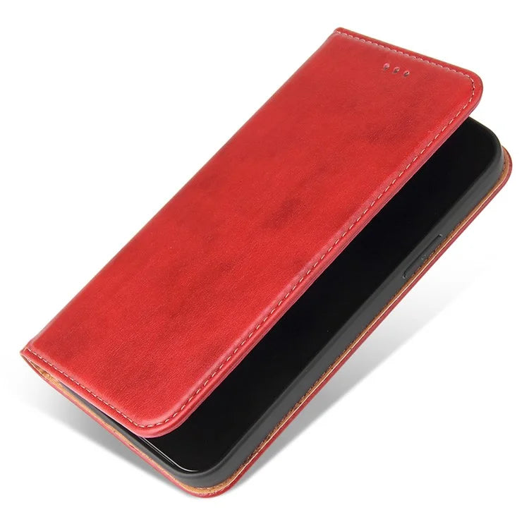FIERRE SHANN For iPhone 15 Plus Case PU Leather Phone Cover Shockproof Phone Protector