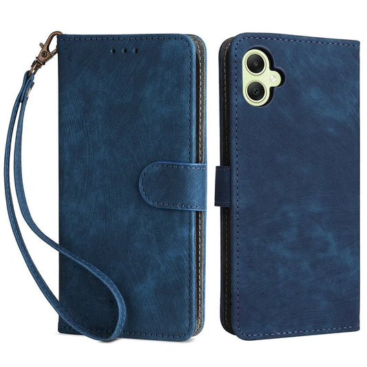 For Samsung Galaxy A05 4G Case PU Leather RFID Blocking Cover with Strap