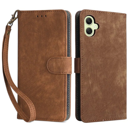 For Samsung Galaxy A05 4G Case PU Leather RFID Blocking Cover with Strap