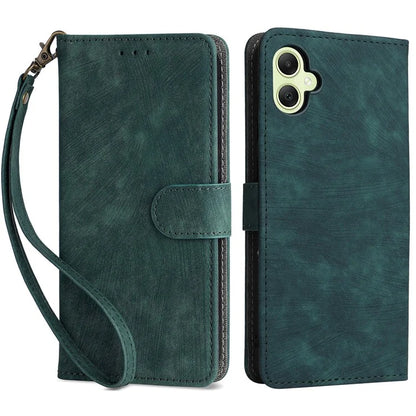For Samsung Galaxy A05 4G Case PU Leather RFID Blocking Cover with Strap