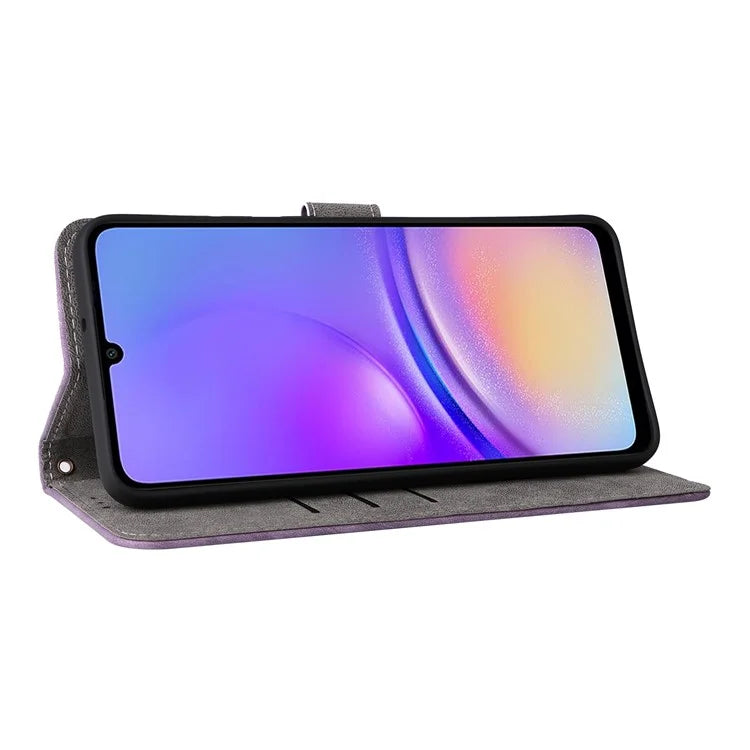 For Samsung Galaxy A05 4G Case PU Leather RFID Blocking Cover with Strap