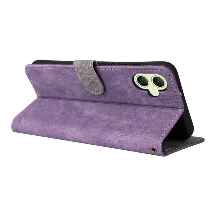 For Samsung Galaxy A05 4G Case PU Leather RFID Blocking Cover with Strap