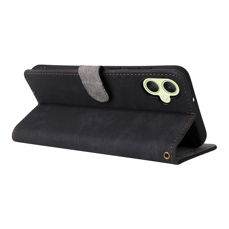 For Samsung Galaxy A05 4G Case PU Leather RFID Blocking Cover with Strap
