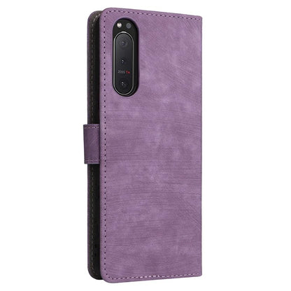 For Sony Xperia 5 II Case Wallet PU Leather Stand RFID Blocking Phone Cover with Strap